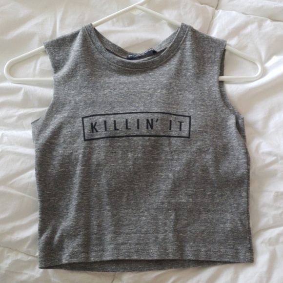 Brandy Melville Tops - "Killin it" crop top